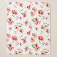 Beautiful pink and red poppy flower design
