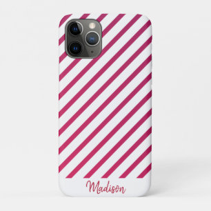 Beautiful Pink and red Stripes Case-Mate iPhone Case