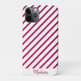 Beautiful Pink and red Stripes Case-Mate iPhone Case