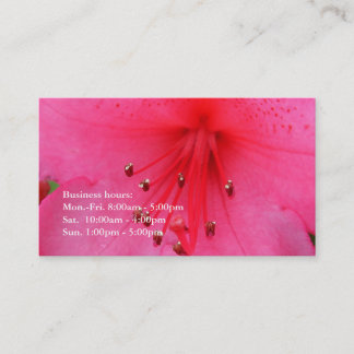 beautiful pink azalea flower professional business card