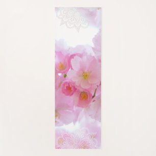 Beautiful Pink Blossom Colored Mandala Yoga Mat