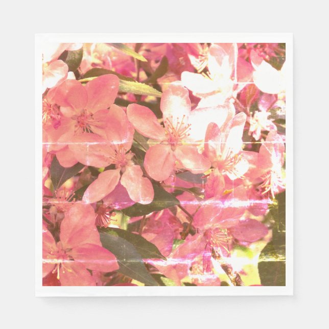 Beautiful Pink Blossoms Napkin (Front)