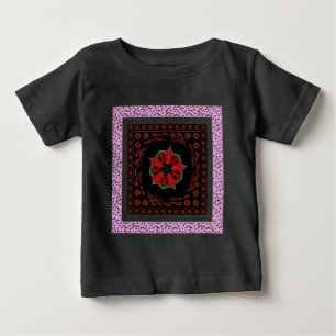 Beautiful Pink Blue White Hearts of Love Design Baby T-Shirt