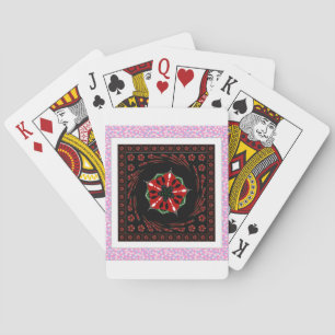 Beautiful Pink Blue White Hearts of Love Design Playing Cards