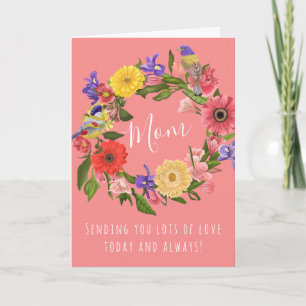Beautiful Pink Bright Floral Happy Mother's Day Ca Card
