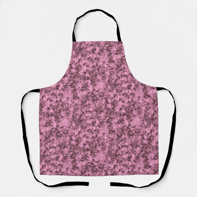 Beautiful pink bright marble dark veins apron (Front)