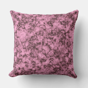 Beautiful pink bright marble dark veins cushion