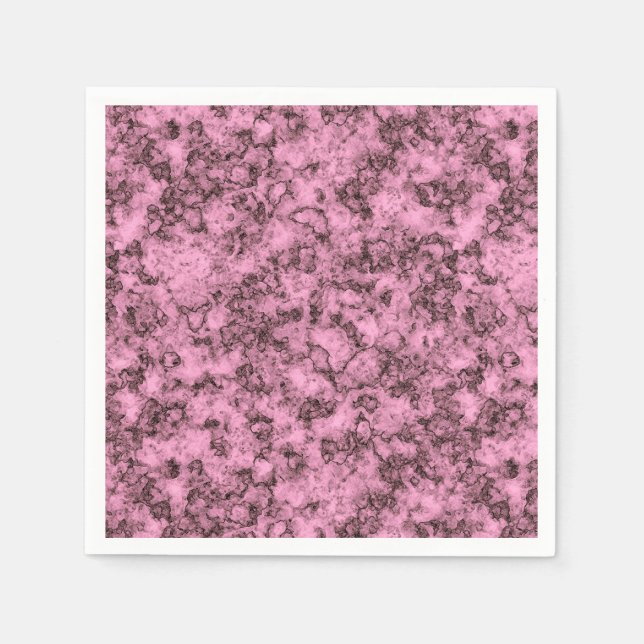 Beautiful pink bright marble dark veins napkin (Front)