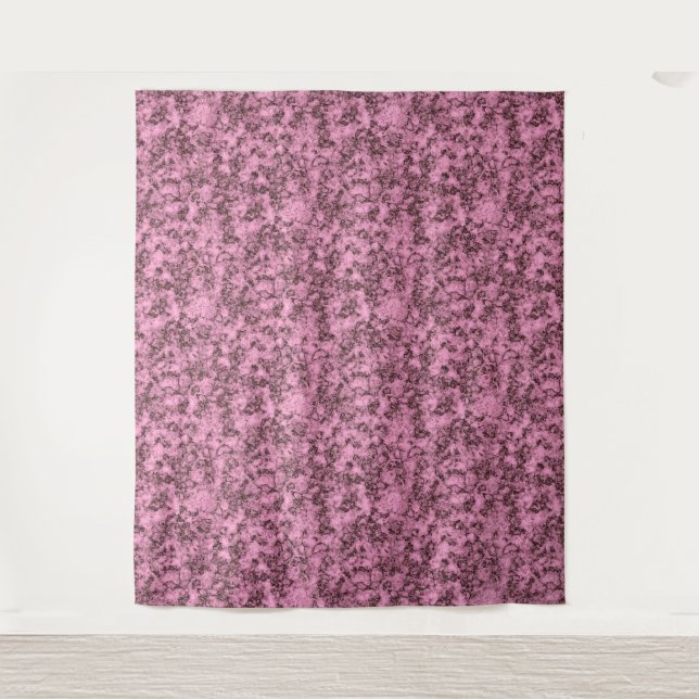 Beautiful pink bright marble dark veins tapestry (Front)