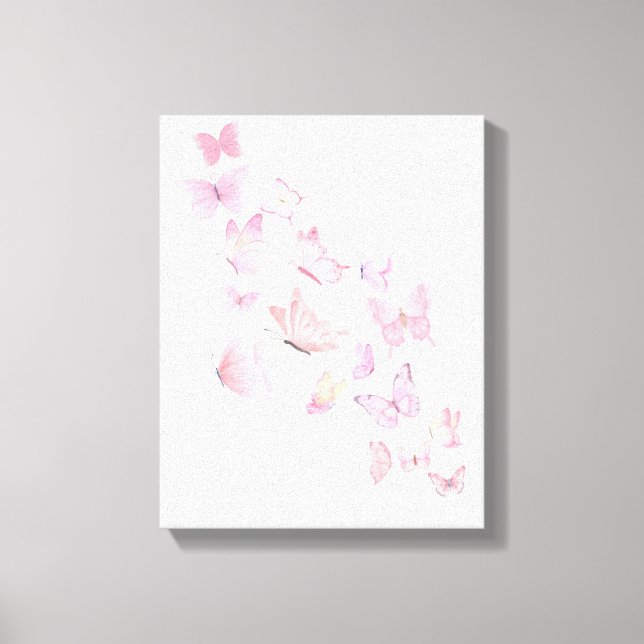 Beautiful Pink Butterflies- Wrapped Canvas (Front)