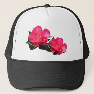 beautiful pink camellia flowers trucker hat