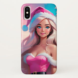 Beautiful Pink Christmas Girl 01 Case-Mate iPhone Case