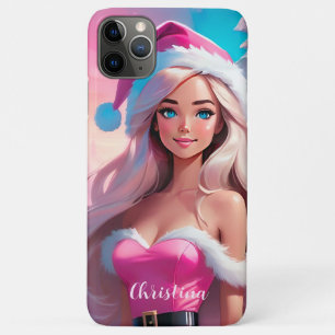 Beautiful Pink Christmas Girl 01 Case-Mate iPhone Case