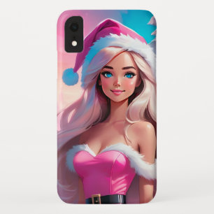 Beautiful Pink Christmas Girl 01 Case-Mate iPhone Case