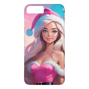 Beautiful Pink Christmas Girl 01 Case-Mate iPhone Case