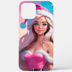 Beautiful Pink Christmas Girl 01 iPhone 12 Pro Max Case