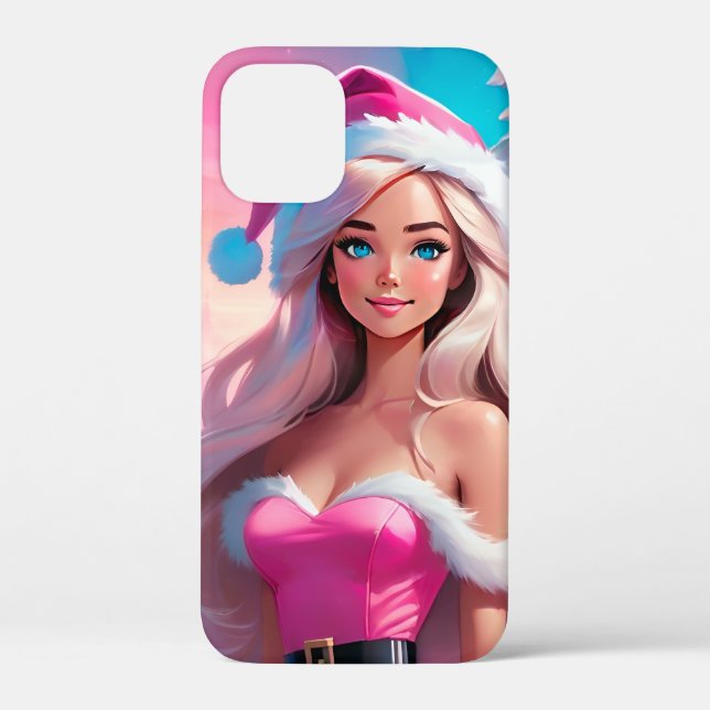 Beautiful Pink Christmas Girl 01 Case-Mate iPhone Case (Back)