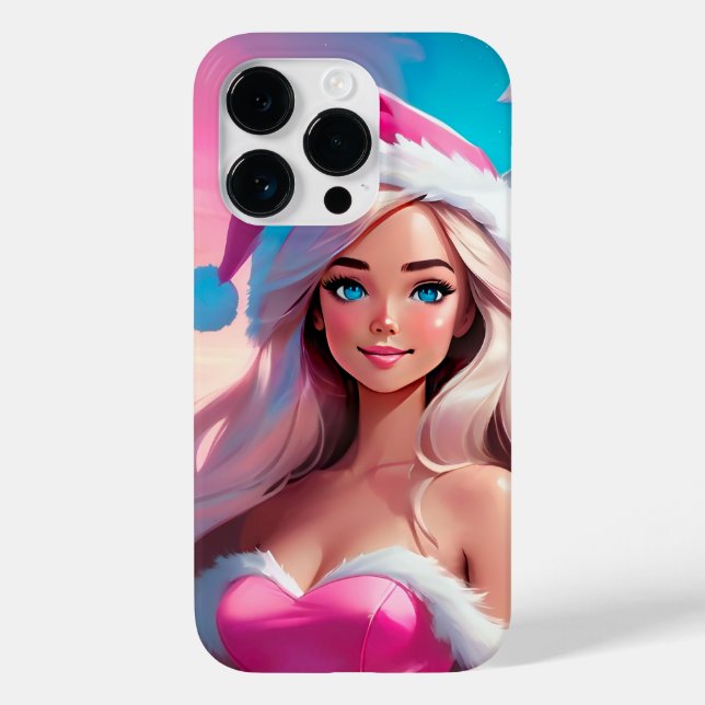 Beautiful Pink Christmas Girl 01 Case-Mate iPhone Case (Back)