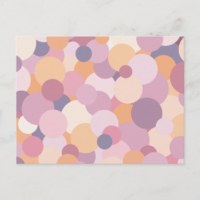 Beautiful pink circles postcard (Front)