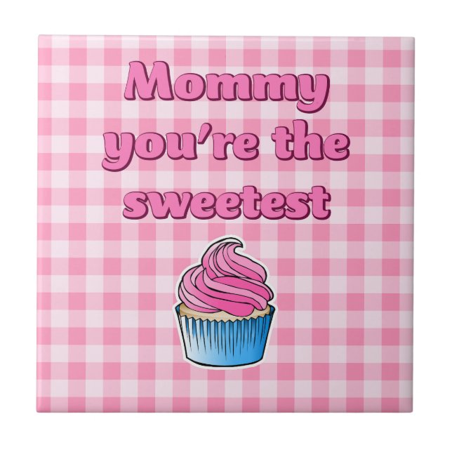 Beautiful Pink Cupcake Tile (Front)