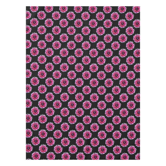Beautiful Pink Dahlia Flower Nature  Pattern Tablecloth (Front)