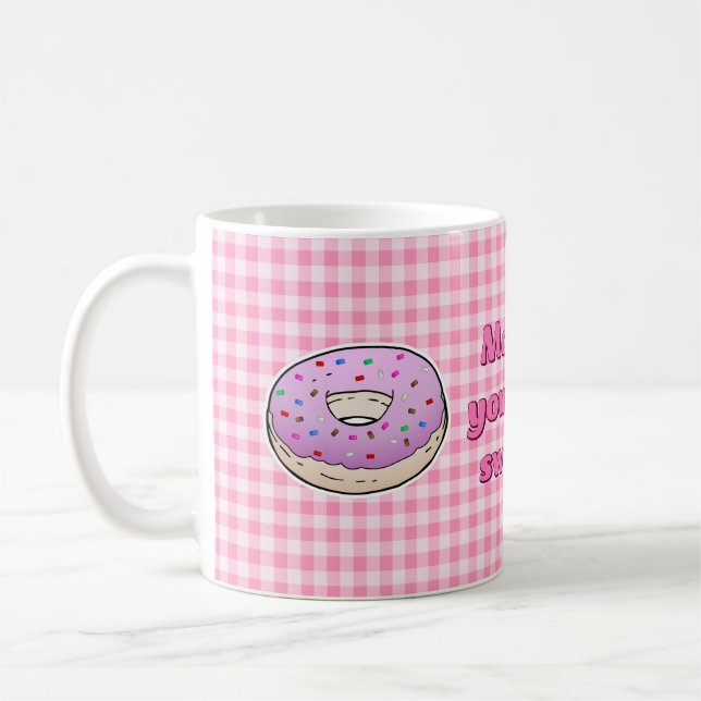 Beautiful Pink Doughnut Coffee Mug (Left)