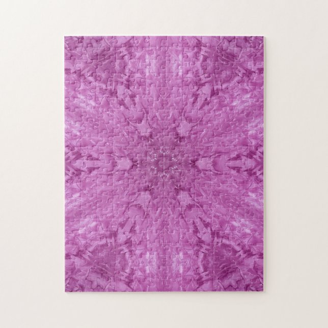 Beautiful Pink Feminine Girl Lace Kaleidoscope Pat Jigsaw Puzzle (Vertical)