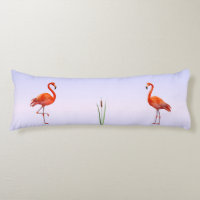 Beautiful Pink Flamingos on Light Blue Shades