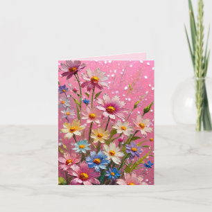 Beautiful Pink Floral Greeting Card