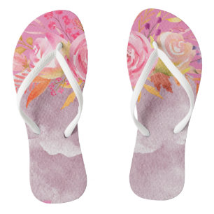 Beautiful Pink Floral Jandals