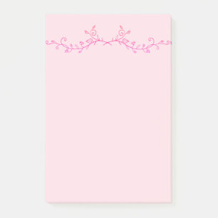 Beautiful Pink Floral Post-it Notes