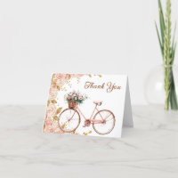 Beautiful Pink Floral Vintage Bike Baby Shower
