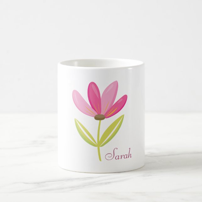 Beautiful Pink Flower Coffee Mug (Center)