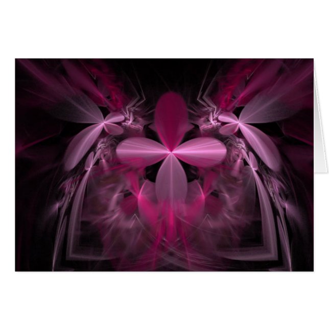 Beautiful Pink Flower Fractal (Front Horizontal)