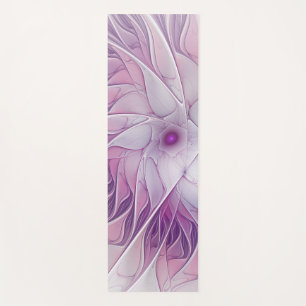 Beautiful Pink Flower Modern Abstract Fractal Art Yoga Mat