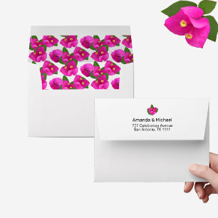 Beautiful Pink Flowers Envelope