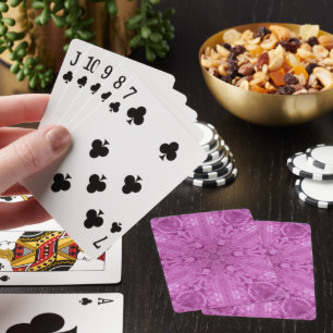 Beautiful Pink Girl Lace Kaleidoscope Pattern Playing Cards
