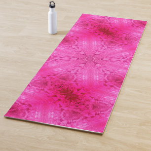 Beautiful Pink Girl Lace Kaleidoscope Pattern Yoga Mat