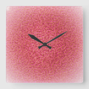 BEAUTIFUL PINK GOLD MODERN TRENDY ABSTRACT SQUARE WALL CLOCK