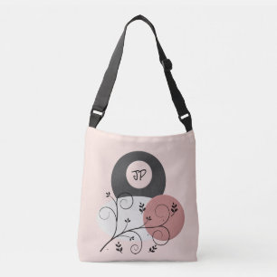 Beautiful Pink/Grey Monogrammed Tote Bag