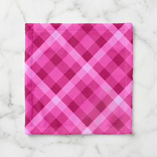 Beautiful Pink Magenta Plaid Washcloth Wash Cloth