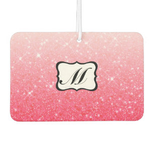 Beautiful Pink Monogrammed Car Air Freshener