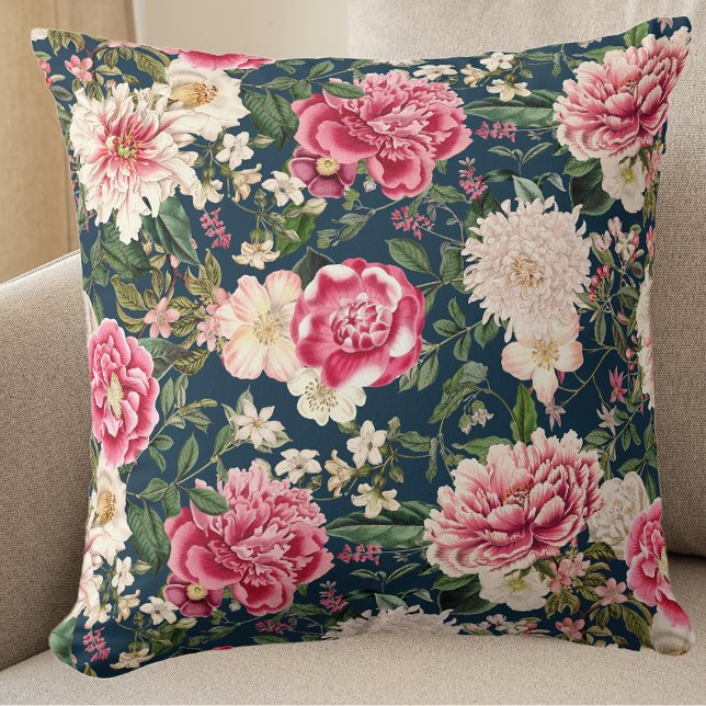 Beautiful Pink Peonies Floral Cushion (Creator Uploaded)