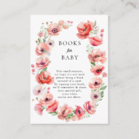 Beautiful Pink Poppy Shower Books for Baby