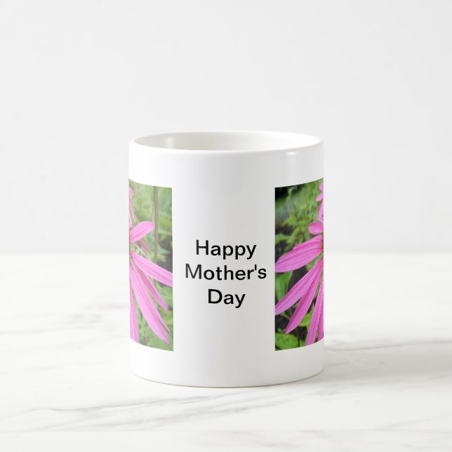 beautiful pink purple flowers coffee mug (Center)