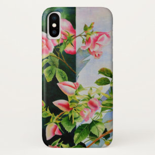 Beautiful  pink red white roses watercolor floral Case-Mate iPhone case