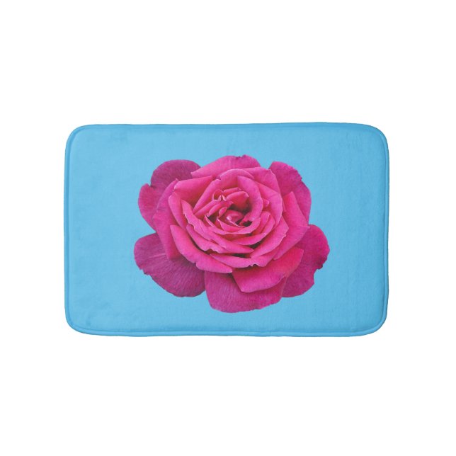 Beautiful pink rose bath mat (Front)
