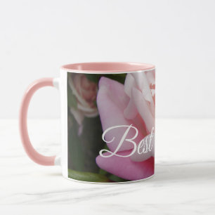 Beautiful Pink Rose Best Mum Flower Design Mug