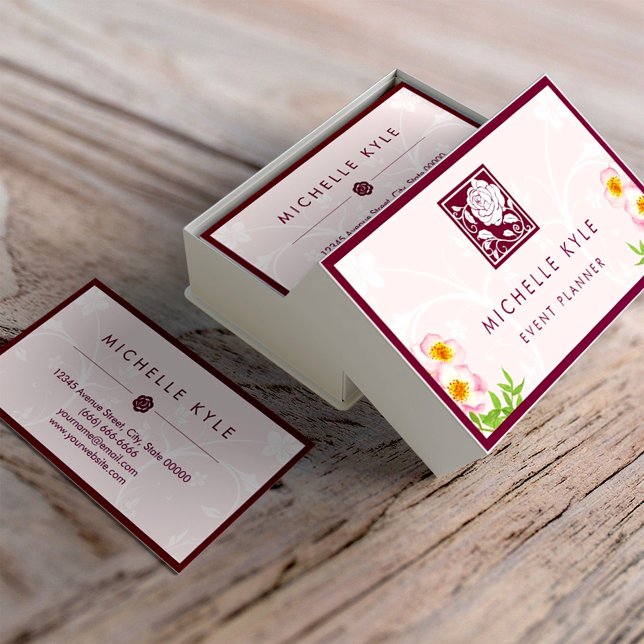 Beautiful Pink Rose Boutique Flowers - All Purpose Business Card (Creator Uploaded)