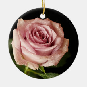 beautiful pink rose ceramic tree decoration